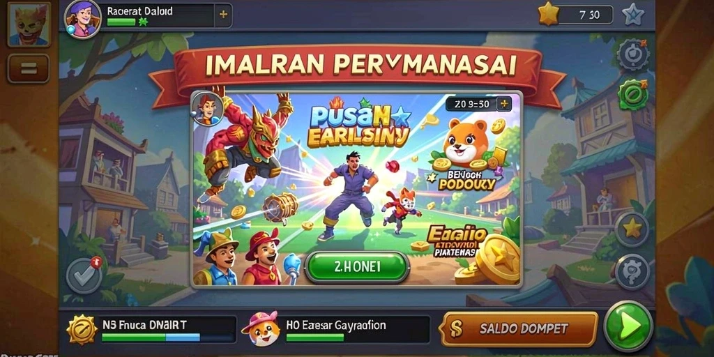 gembur88 - Screenshot menunjukkan beragam karakter dan misi yang bisa dipilih.
